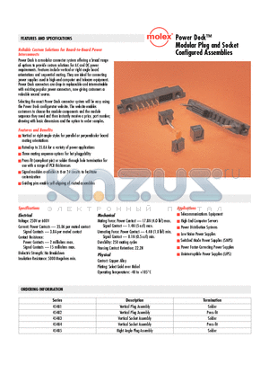 45481 datasheet - Modular Plug and Socket Configured Assemblies