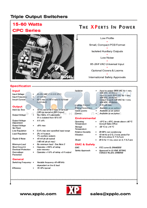 CPC15UT1 datasheet - Triple Output Switchers