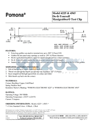 4565-0 datasheet - Maxigrabber^ Test Clip