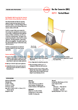 45711-1000 datasheet - Bus Bar Connector (BBC)