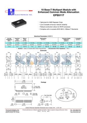 EPE6117 datasheet - 10 Base-T Multiport Module