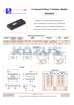 EPE6267S datasheet - 8 -channel-10 Base T Interface Module
