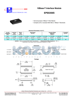 EPE6356S_09 datasheet - 10Base-T Interface Module