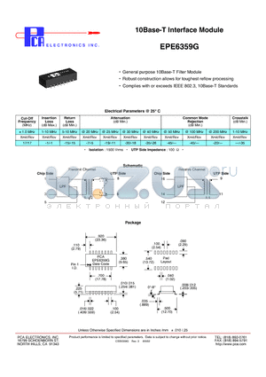 EPE6359G datasheet - 10Base-T Interface Module