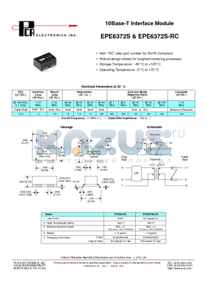 EPE6372S datasheet - 10Base-T Interface Module