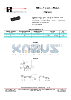 EPE6382_09 datasheet - 10Base-T Interface Module