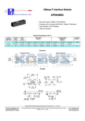 EPE6388G_09 datasheet - 10Base-T Interface Module