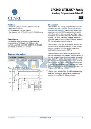 CPC5601D datasheet - Auxiliary Programmable Driver IC