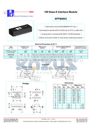 EPF8046G datasheet - 100 Base-X Interface Module
