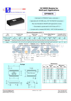EPF8057S datasheet - 10/100BX Module for Multi-port Applications