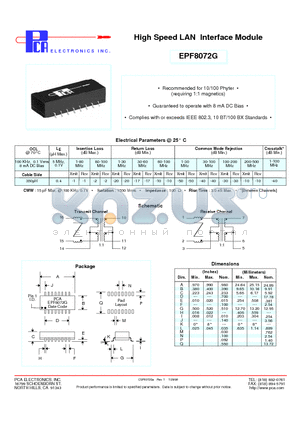 EPF8072G datasheet - High Speed LAN Interface Module