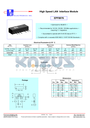 EPF8076 datasheet - High Speed LAN Interface Module