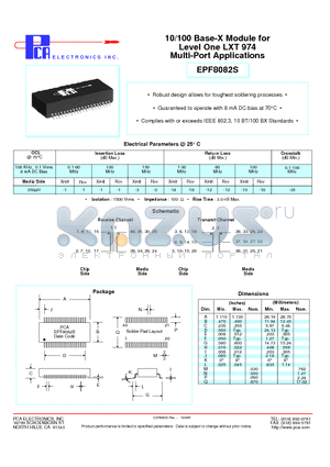 EPF8082S datasheet - 10/100 Base-X Module for Level One LXT 974 Multi-Port Applications