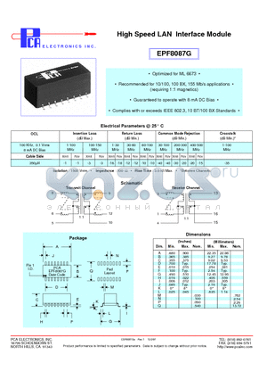 EPF8087G datasheet - High Speed LAN Interface Module