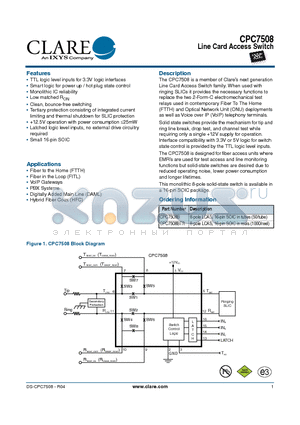 CPC7508 datasheet - Line Card Access Switch