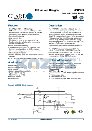 CPC7581 datasheet - Line Card Access Switch