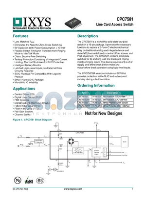 CPC7581BA datasheet - Line Card Access Switch