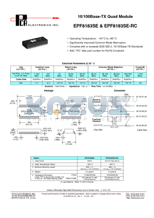 EPF8183SE datasheet - 10/100Base-TX Quad Module