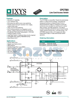 CPC7583BA datasheet - Line Card Access Switch