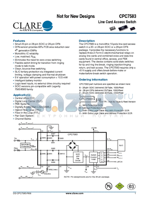 CPC7583MCTR datasheet - Line Card Access Switch