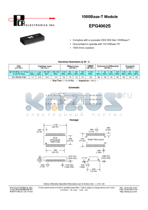 EPG4002S datasheet - 1000Base-T Module