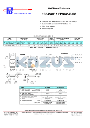 EPG4004F-RC datasheet - 1000Base-T Module