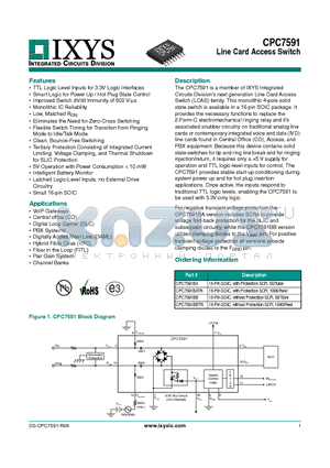 CPC7591BATR datasheet - Line Card Access Switch