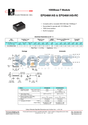 EPG4001AS-RC datasheet - 1000Base-T Module