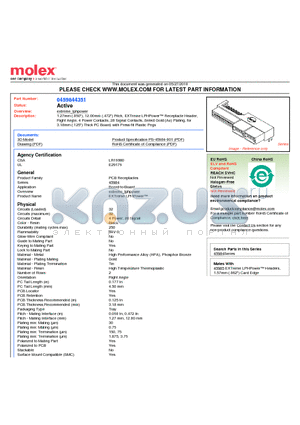 45984-4351 datasheet - 1.27mm (.050