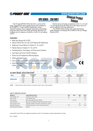 CPD250-4530 datasheet - 250 WATT