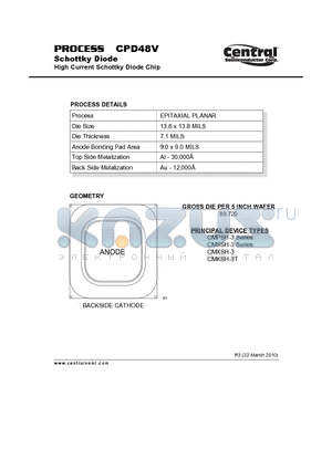 CPD48V_10 datasheet - Schottky Diode High Current Schottky Diode Chip