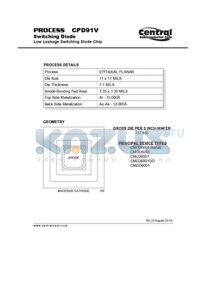 CPD91V_10 datasheet - Switching Diode Low Leakage Switching Diode Chip