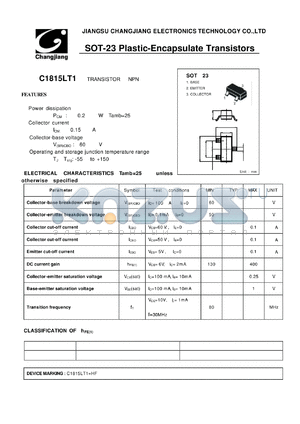 C1815LT1-SOT-23 datasheet - TRANSISTOR NPN 