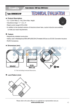 CDRH2D23HPNP-3R3N datasheet - Power Inductor