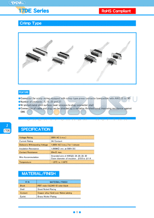 17D-204PCRR10000 datasheet - Crimp Type