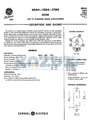 17D4 datasheet - For Tv damping didoe applcations