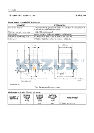 CPH-E16-1S-12PD-Z datasheet - E cores and accesso ries