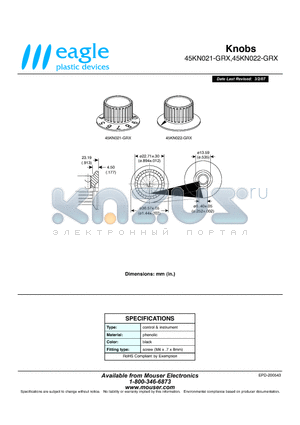 45KN021-GRX datasheet - Knobs