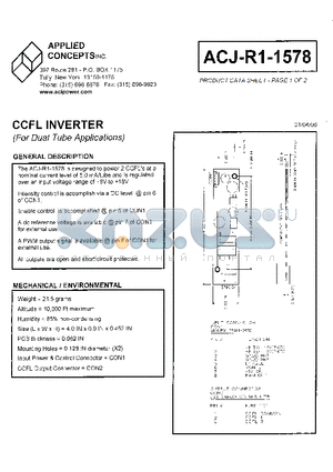 ACJ-R1-1578 datasheet - CCFL INVERTER