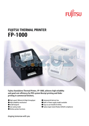 FP-1000 datasheet - FUJITSU THERMAL PRINTER