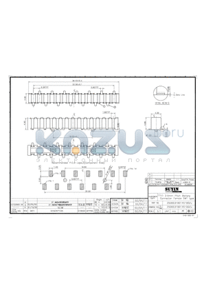 250003FB014S100ZU datasheet - 2.5mm Pitch Battery Connector Female SMT type