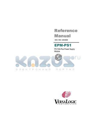 EPM-PS1 datasheet - The EPM-PS1 is a DC switching power supply designed for high reliability in a wide variety of  applications.