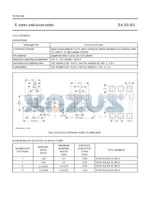 CPHS-E2-1S-6P-Z datasheet - E cores and acces sories