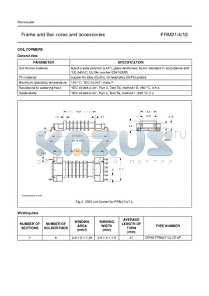 CPHS-FRM21-7S-8P datasheet - Frame and Bar cores and accessories