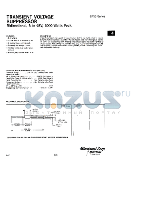 EPS12 datasheet - TRANSIENT VOLTAGE SUPPESSOR