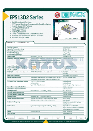 EPS13D2 datasheet - OSCILLATOR