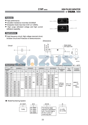 C1NP2G225J datasheet - HIGH PULSE CAPACITOR