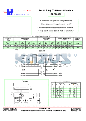 EPT7055A datasheet - Token Ring Transceiver Module