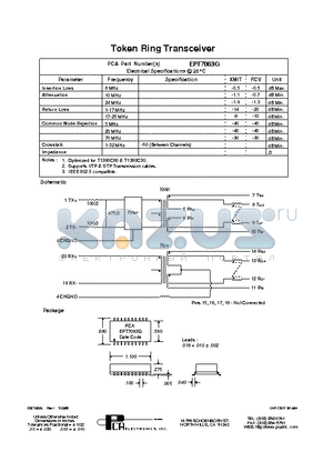 EPT7063G datasheet - Token Ring Transceiver