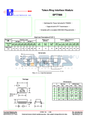 EPT7088 datasheet - Token Ring Interface Module